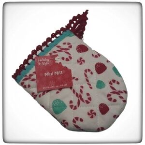 Christmas Candy Kitchen Mini Potholder Oven Mitt